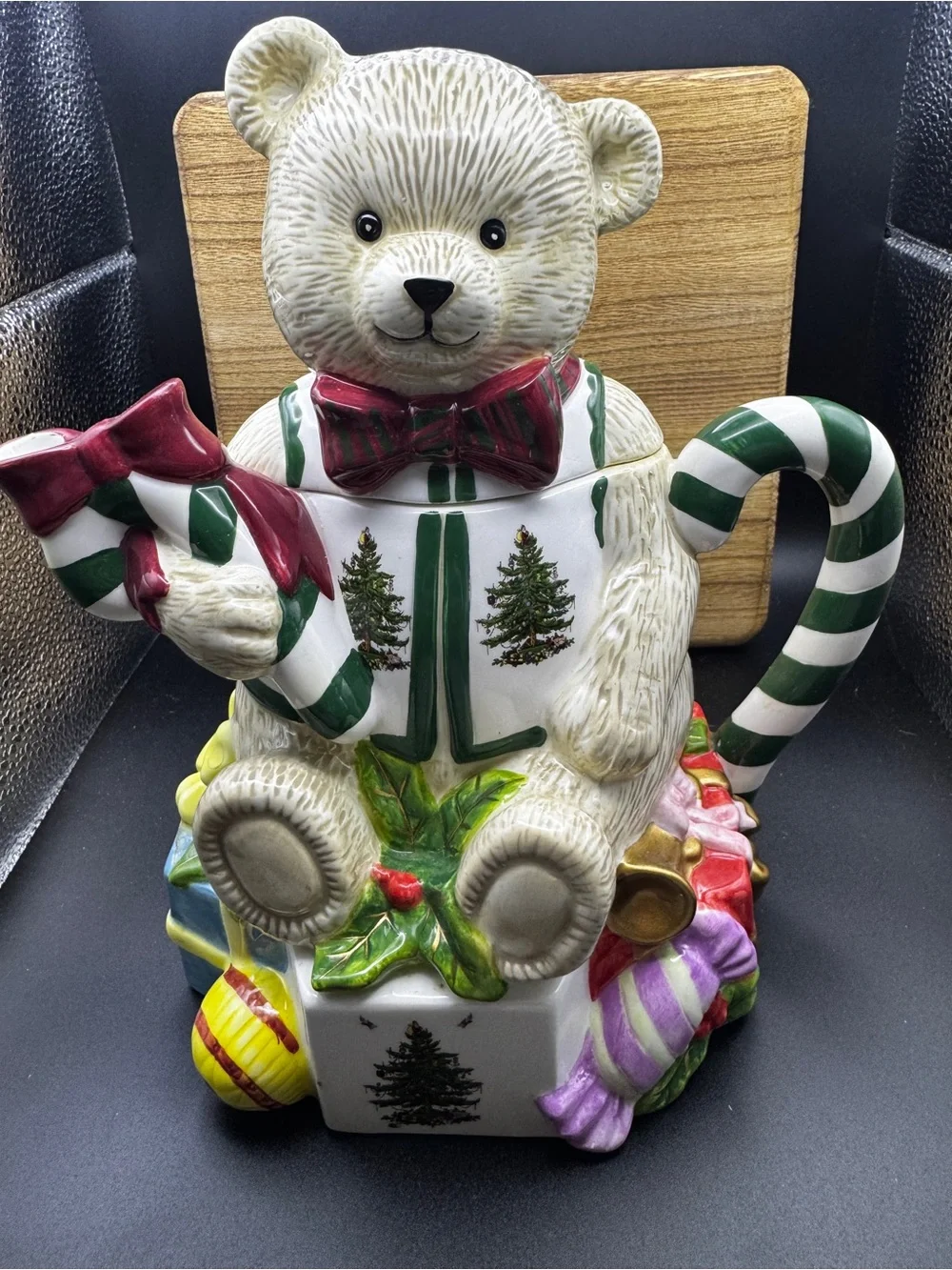 Spode Festive Teddy Bear Teapot - New in Box, Discontinued Collectors Item
